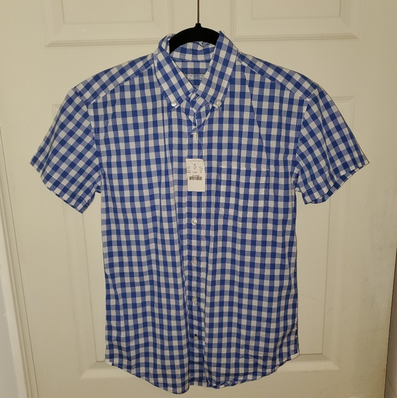NWT Crew cut blue plaid shirt - Picture 1 of 3